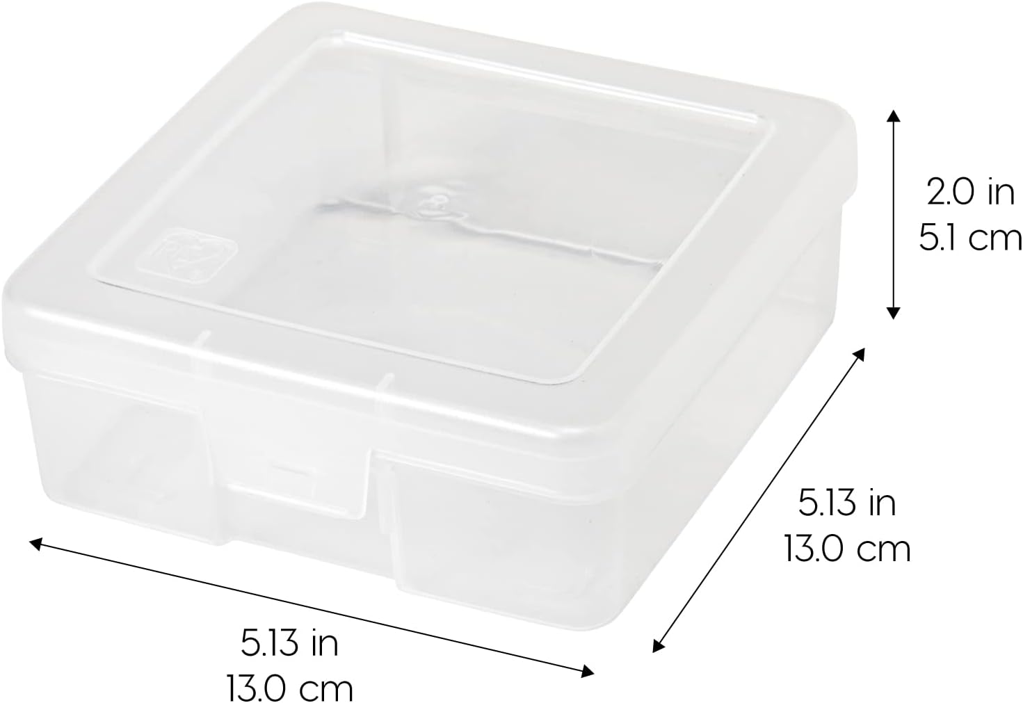 IRIS USA Clear Storage Cases. 10-Pack. |Made in USA|. Plastic Bead Organizing Containers with Snap Lid for Arts. Crafts. Ephemera. Stickers. & Dance Cheer. Clear - Small - Image 2